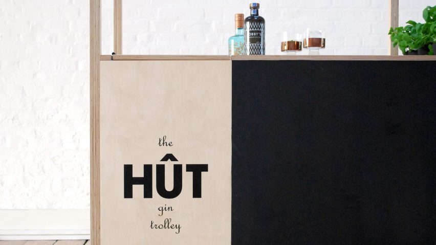 HÛT architects design and build mobile gin trolley as the new office accessory
