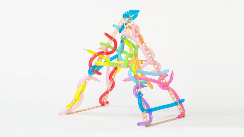 Balloons replace nails and screws for Inflate collection of children’s furniture