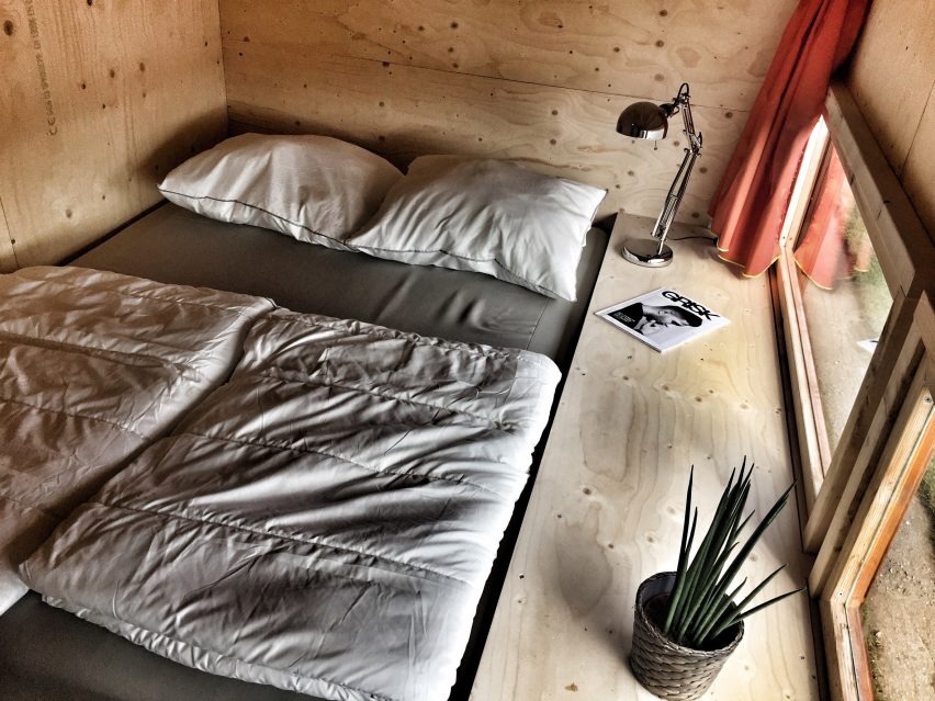 Jesper Hallstrøm Eriksen pop-up train carriages, Denmark, by AART