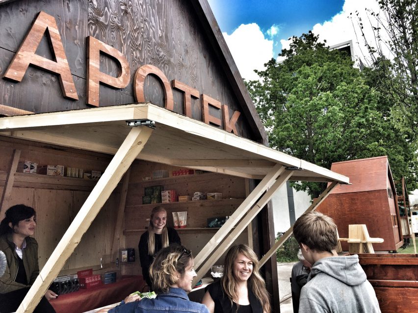 Jesper Hallstrøm Eriksen pop-up train carriages, Denmark, by AART