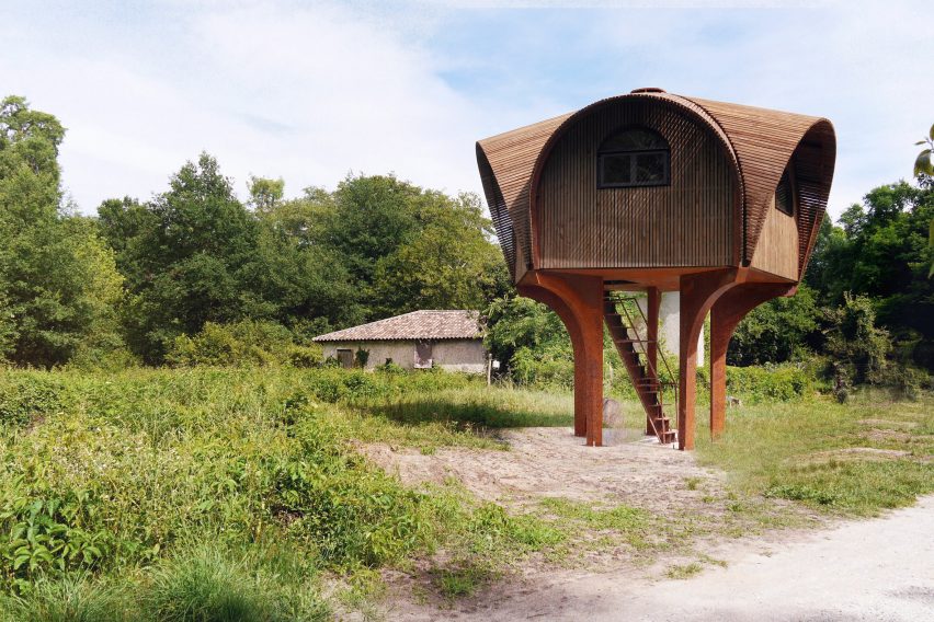 Studio Weave design a hiking shelter called Le Haut Perché