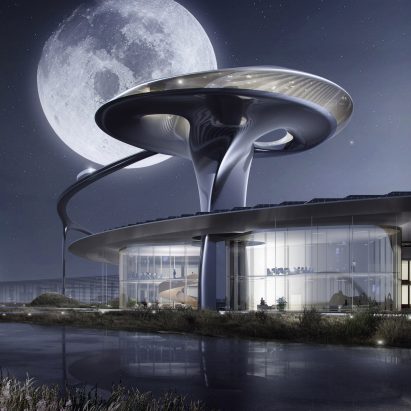 MAD unveils “extraterrestrial” campus for electric car brand Faraday Future