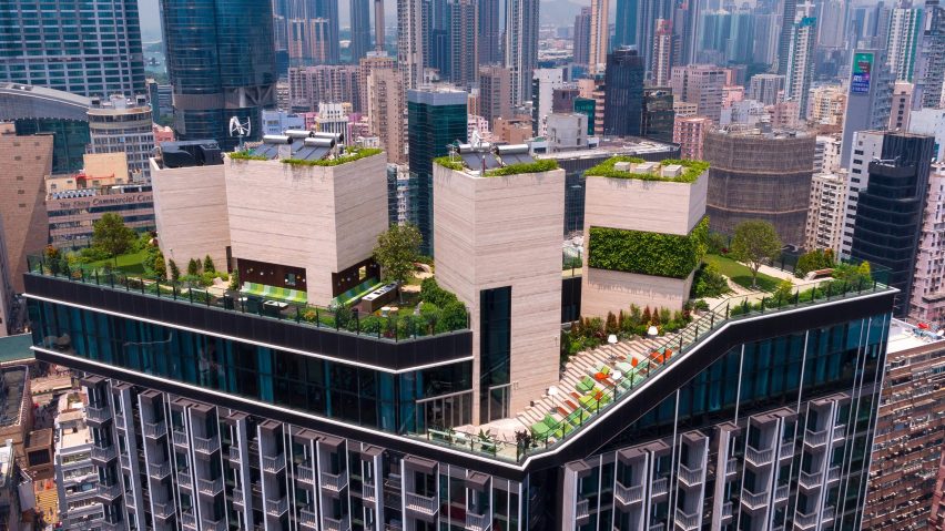 Hong Kong’s Skypark rooftop provides a playground for “balance-centric millennials”