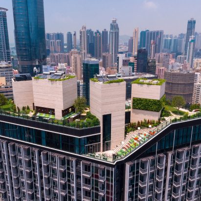 Hong Kong’s Skypark rooftop provides a playground for “balance-centric millennials”