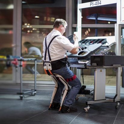 “Chairless chair” is designed to provide support for active factory workers