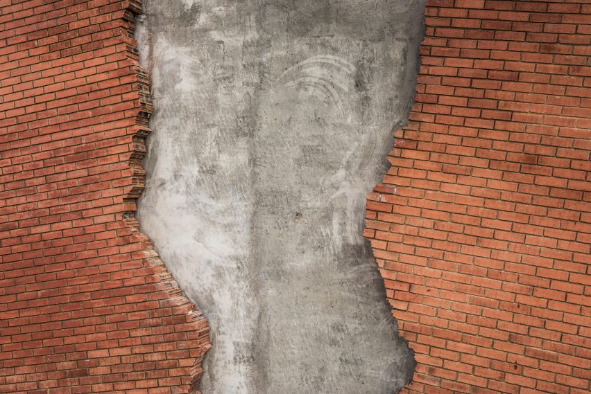 Six Pins and Half a Dozen Needles by Alex Chinneck