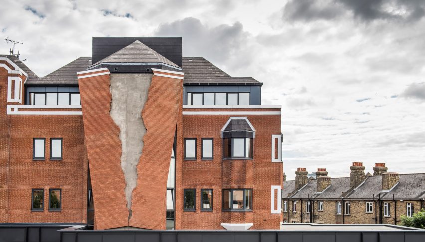 Six Pins and Half a Dozen Needles by Alex Chinneck