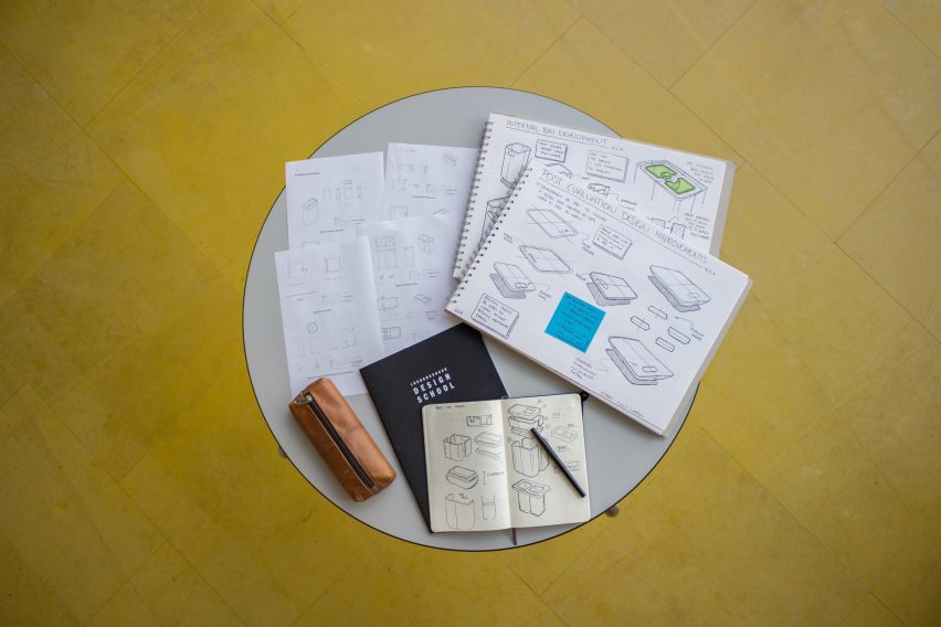 Loughborough University graduate Benjamin Cullis Watson designs Taihi rubbish bin