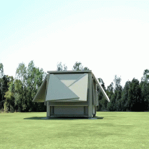 Prefab buildings by Ten Fold Engineering build themselves in eight minutes