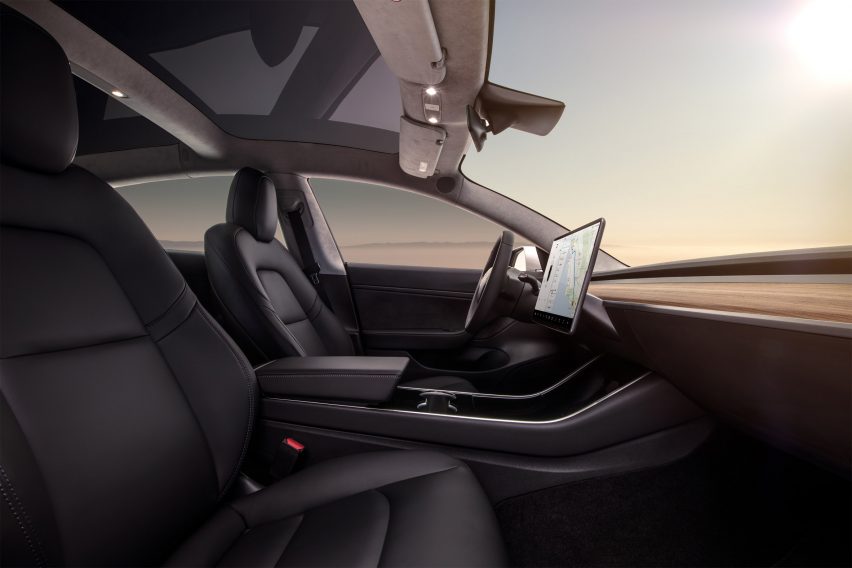 Electric car company Tesla unveils Model 3
