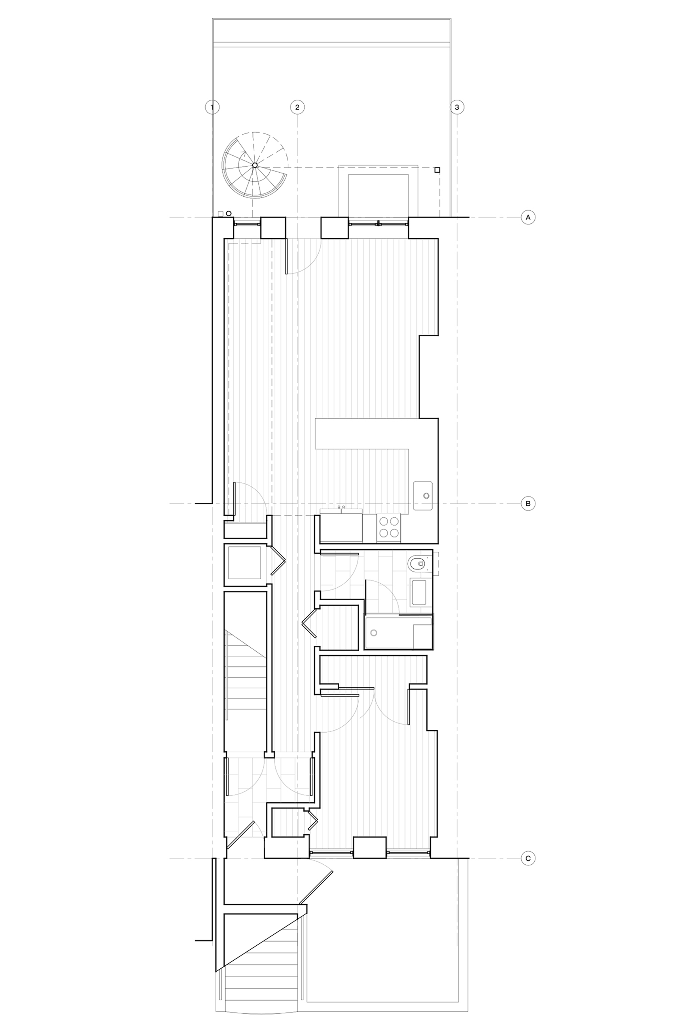 Wayne Street Row House by Jeff Jordan Architects