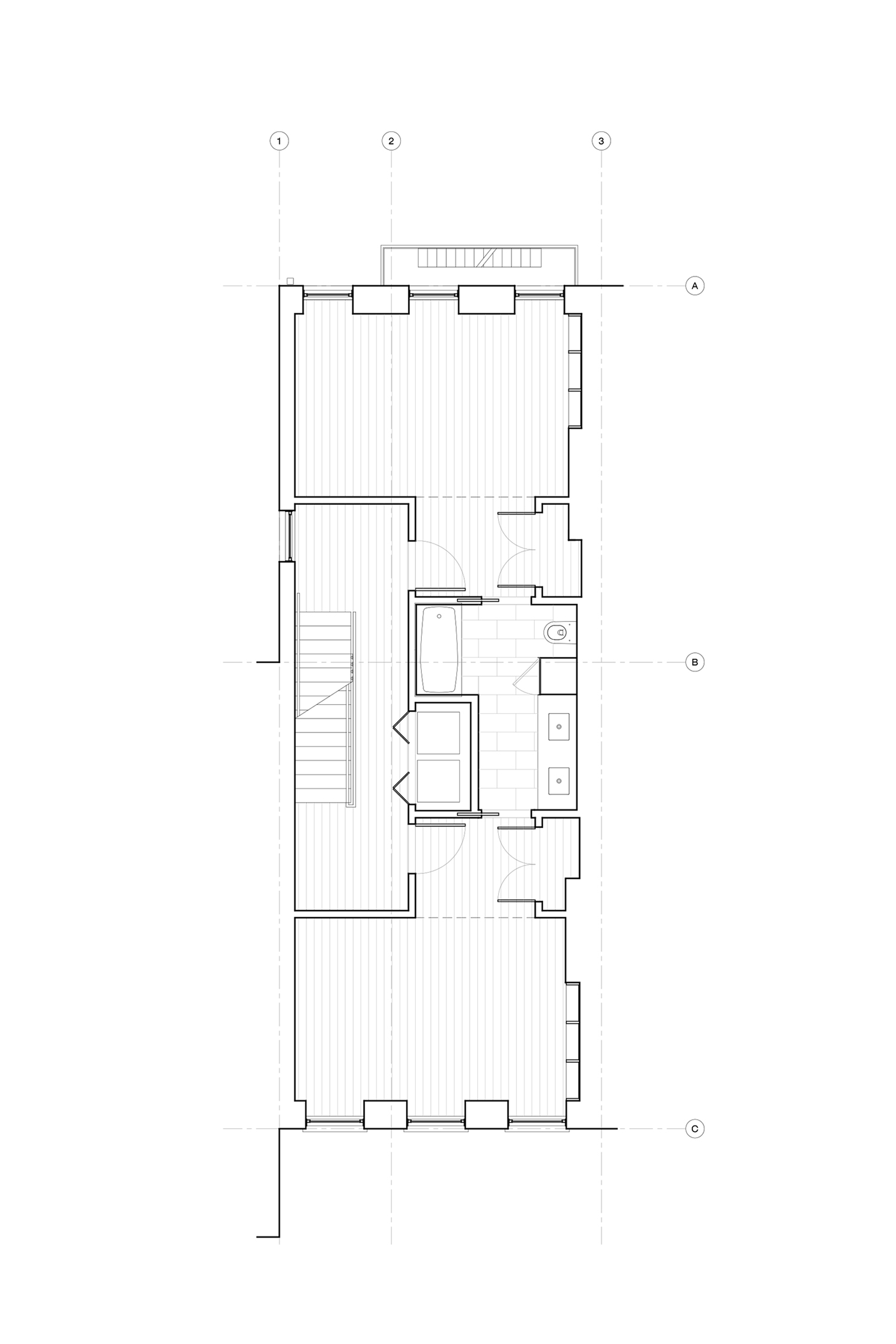 Wayne Street Row House by Jeff Jordan Architects