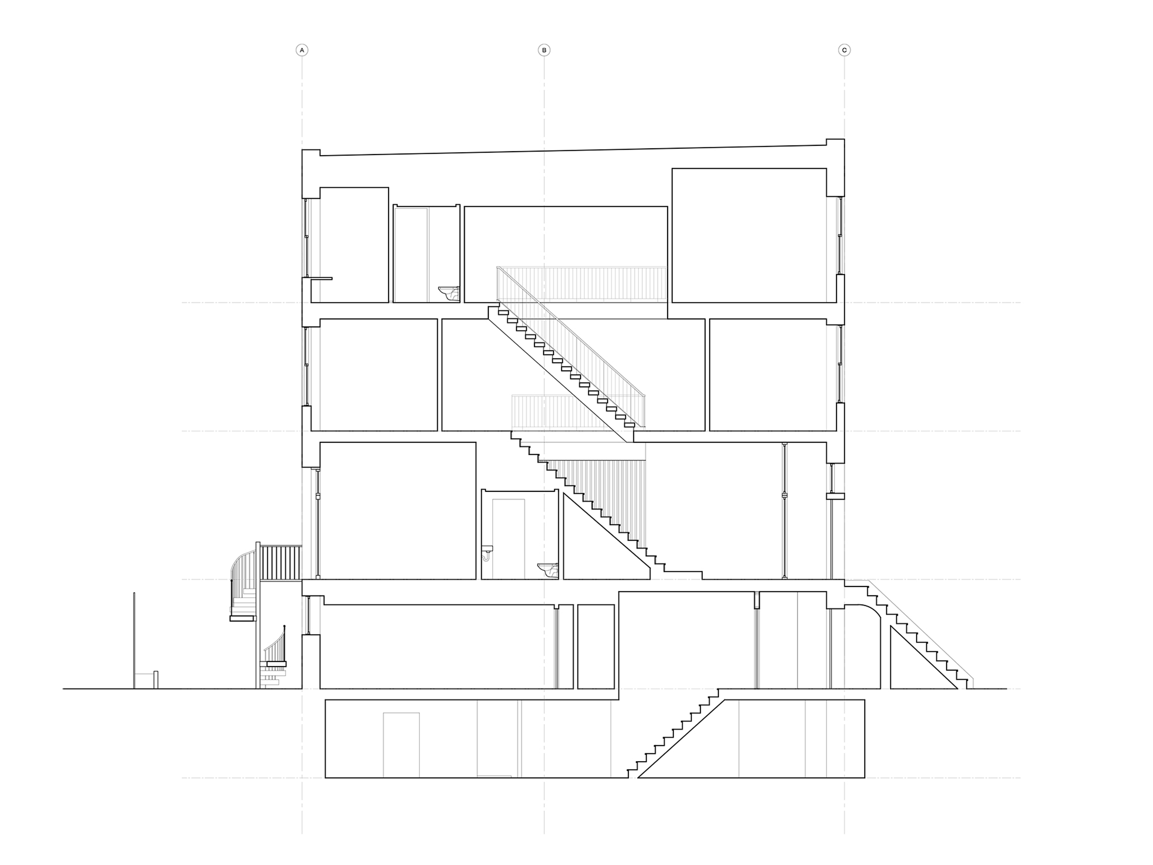 Wayne Street Row House by Jeff Jordan Architects