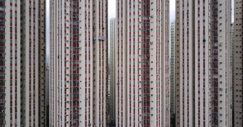 Drone film by Mariana Bisti captures Hong Kong's densely packed high-rise buildings