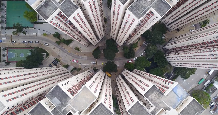 Drone film by Mariana Bisti captures Hong Kong's densely packed high-rise buildings