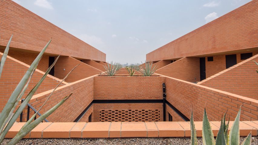 HGR Arquitectos uses orange bricks to build Mexico City apartment block