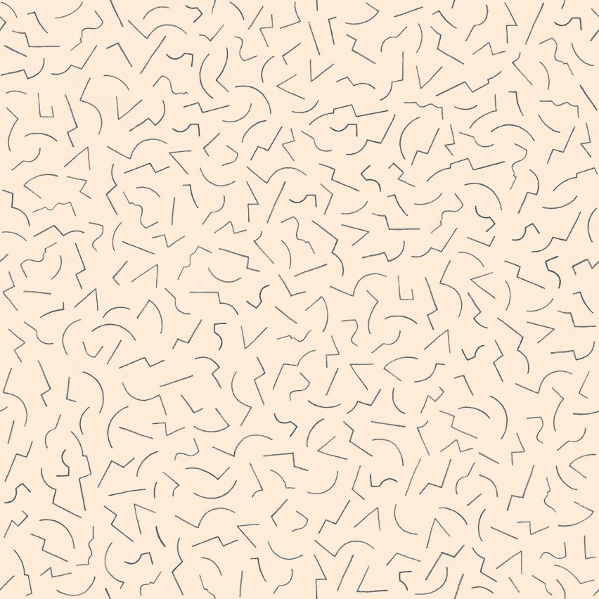 Petite Friture's Abstraction collection includes lighting and wallpaper