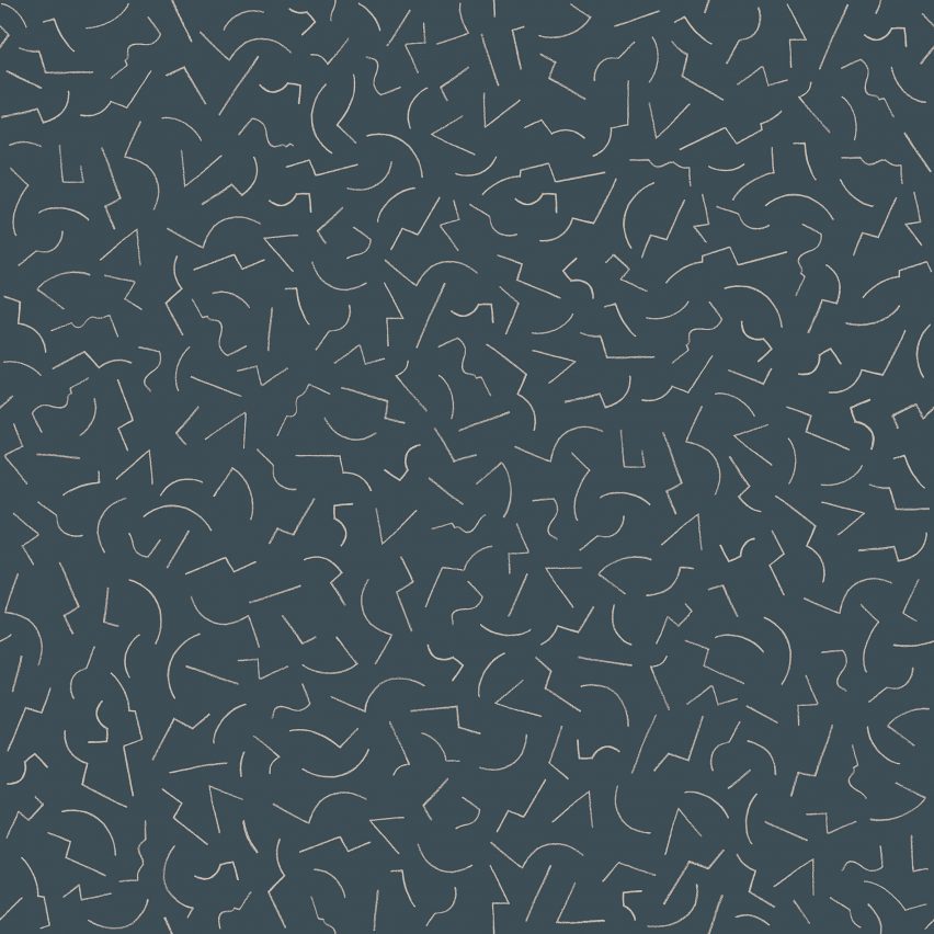 Petite Friture's Abstraction collection includes lighting and wallpaper
