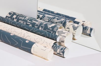 Petite Friture's Abstraction collection includes lighting and wallpaper
