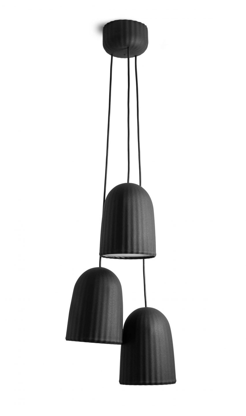 Petite Friture's Abstraction collection includes lighting and wallpaper