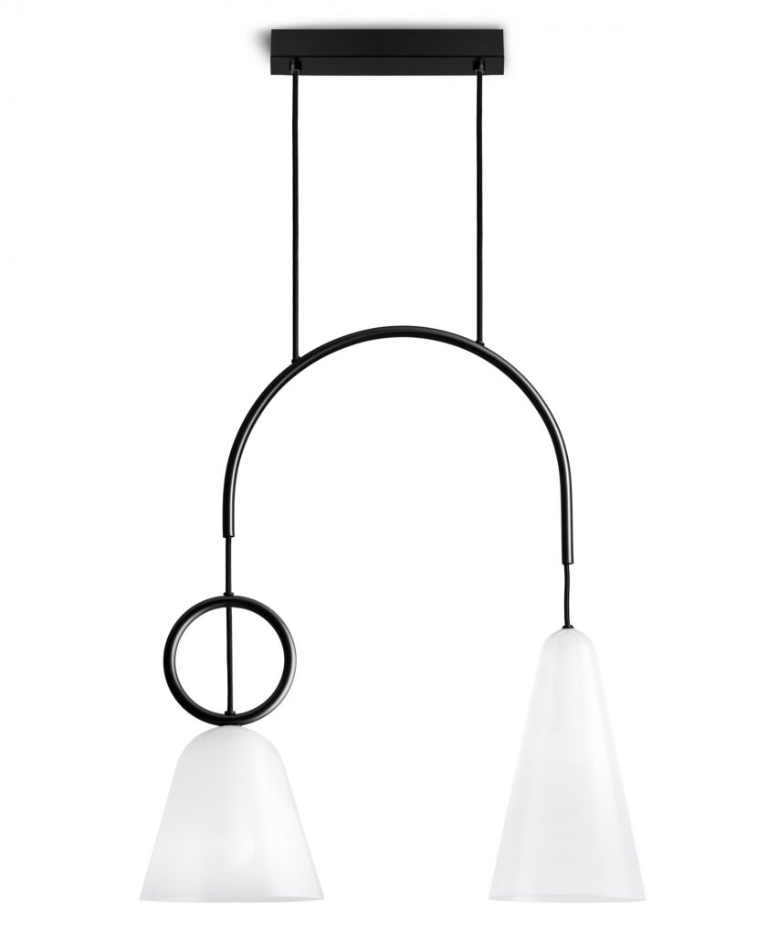 Petite Friture's Abstraction collection includes lighting and wallpaper