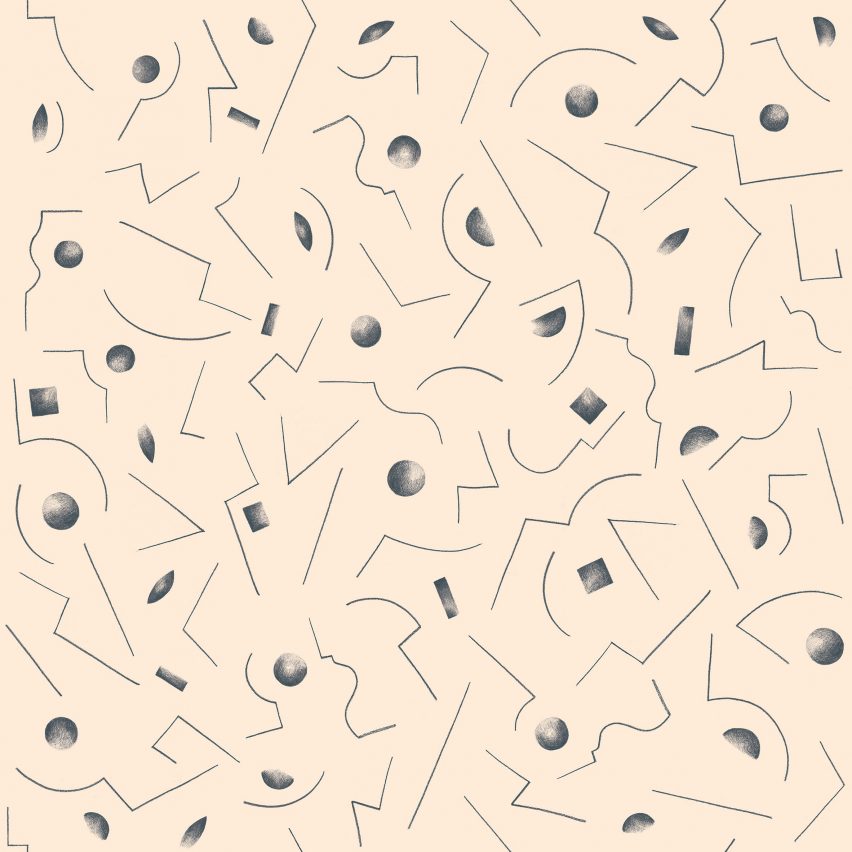 Petite Friture's Abstraction collection includes lighting and wallpaper