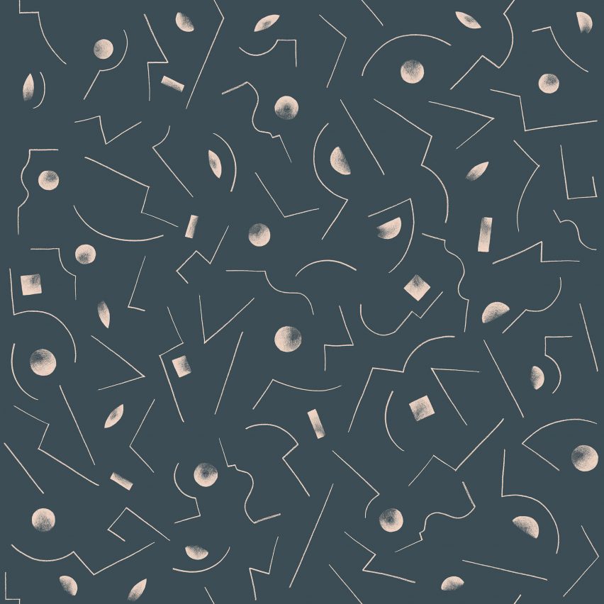 Petite Friture's Abstraction collection includes lighting and wallpaper