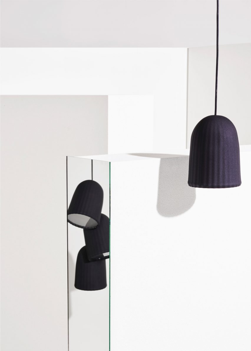 Petite Friture's Abstraction collection includes lighting and wallpaper