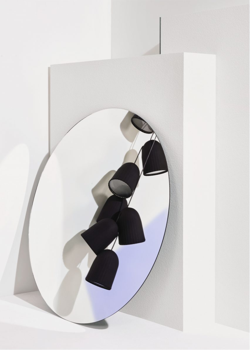 Petite Friture's Abstraction collection includes lighting and wallpaper