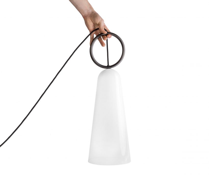 Petite Friture's Abstraction collection includes lighting and wallpaper