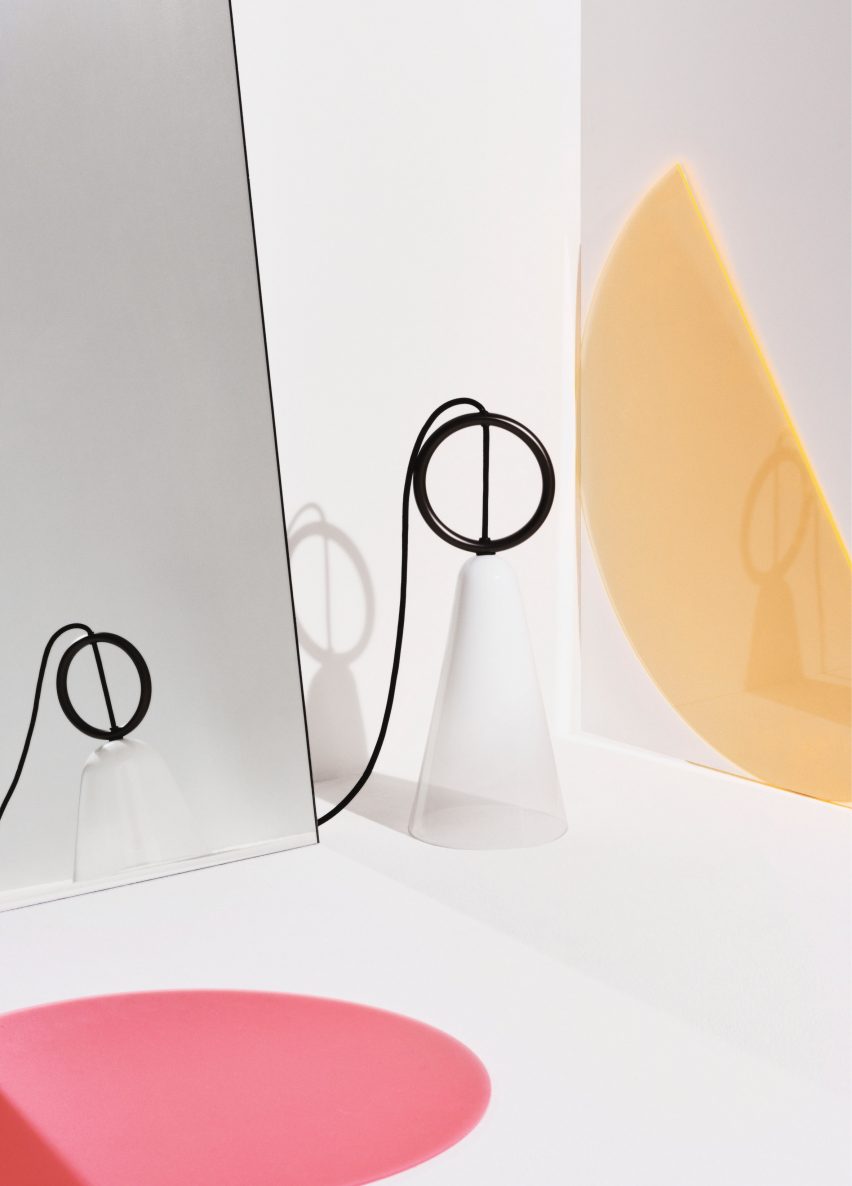 Petite Friture's Abstraction collection includes lighting and wallpaper