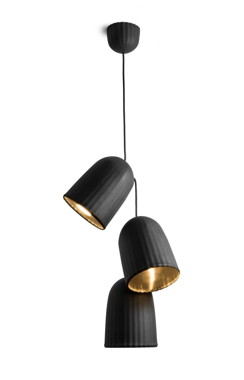 Petite Friture's Abstraction collection includes lighting and wallpaper