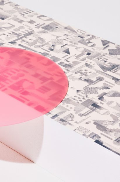 Petite Friture's Abstraction collection includes lighting and wallpaper