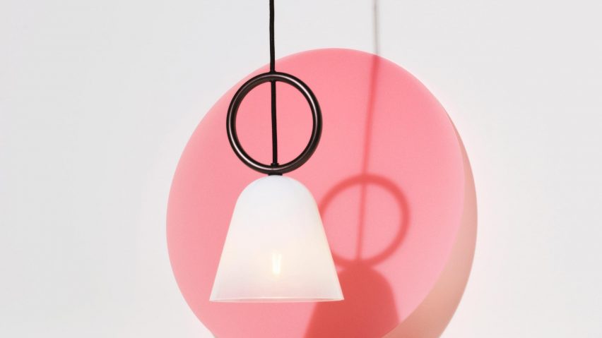 Petite Friture's Abstraction collection includes lighting and wallpaper