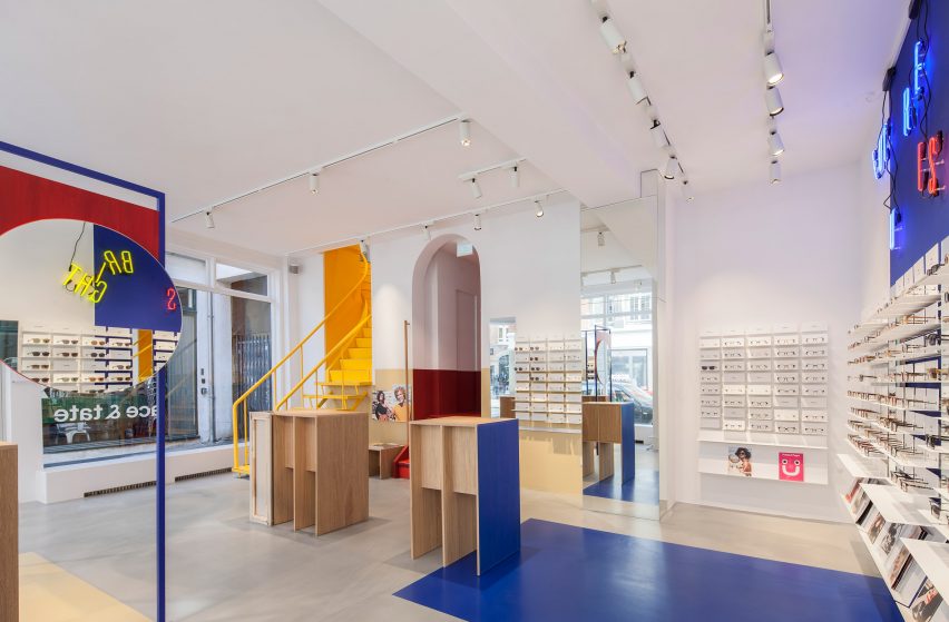 Spacon & X design Ace & Tate's new Copenhagen eye-wear store to evoke an artist's studio