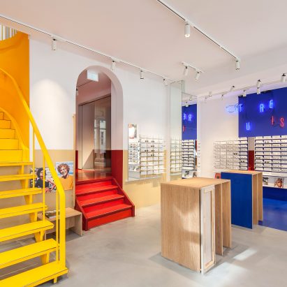 Spacon & X design Ace & Tate's new Copenhagen eye-wear store to evoke an artist's studio