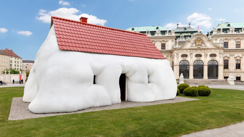 Erwin Wurm’s Fat House installed outside baroque palace in Vienna