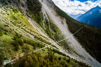 Charles Kuonen Suspension Bridge by Swissrope
