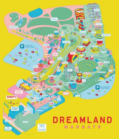 Studio Moross designs posters for relaunched Dreamland theme park