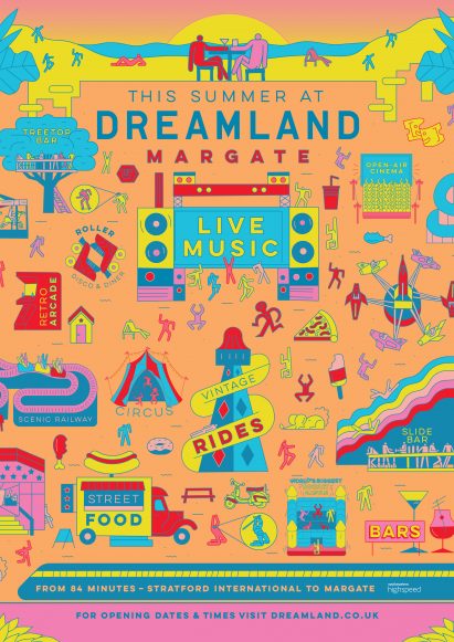 Studio Moross designs posters for relaunched Dreamland theme park