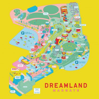 Studio Moross designs posters for relaunched Dreamland theme park