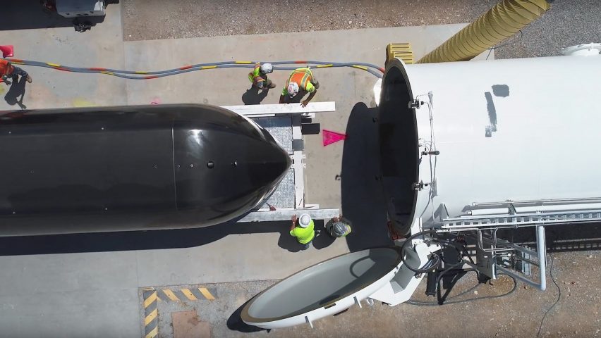 Hyperloop design levitated high speed passenger pod