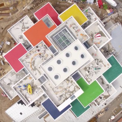Lego releases drone footage of BIG’s Lego House nearing completion