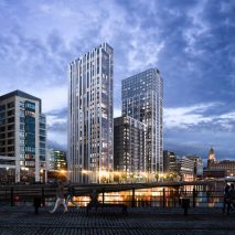 Two skyscrapers in Liverpool's dock