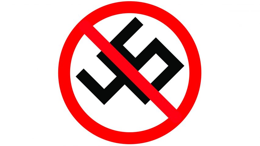 Mike Mitchell bases Trump protest logo on anti-Nazi symbols