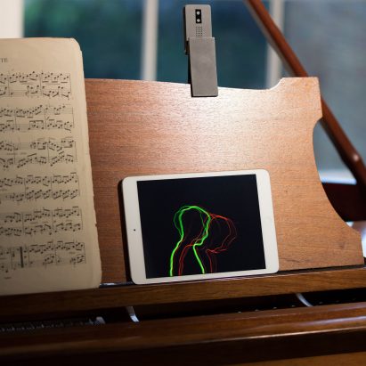 RCA graduate designs camera-style device to help musicians improve their posture and technique