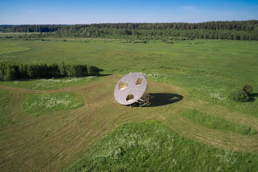 Didzis Jaunzems Architecture builds earthworm-inspired pavilion in Latvia