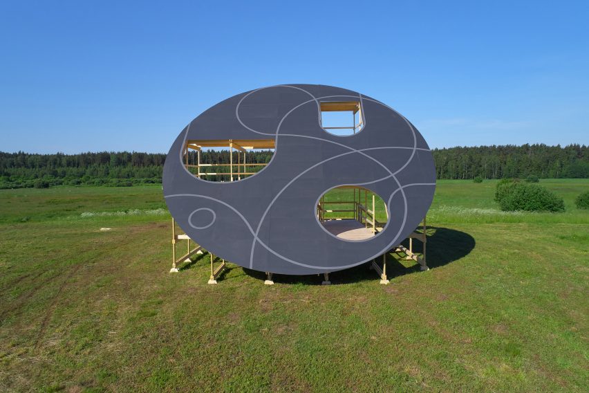 Didzis Jaunzems Architecture builds earthworm-inspired pavilion in Latvia