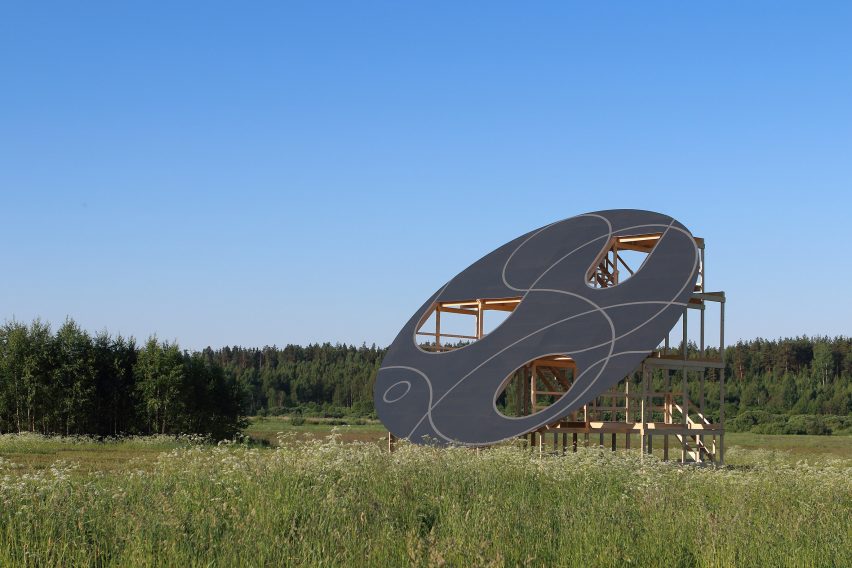 Didzis Jaunzems Architecture builds earthworm-inspired pavilion in Latvia