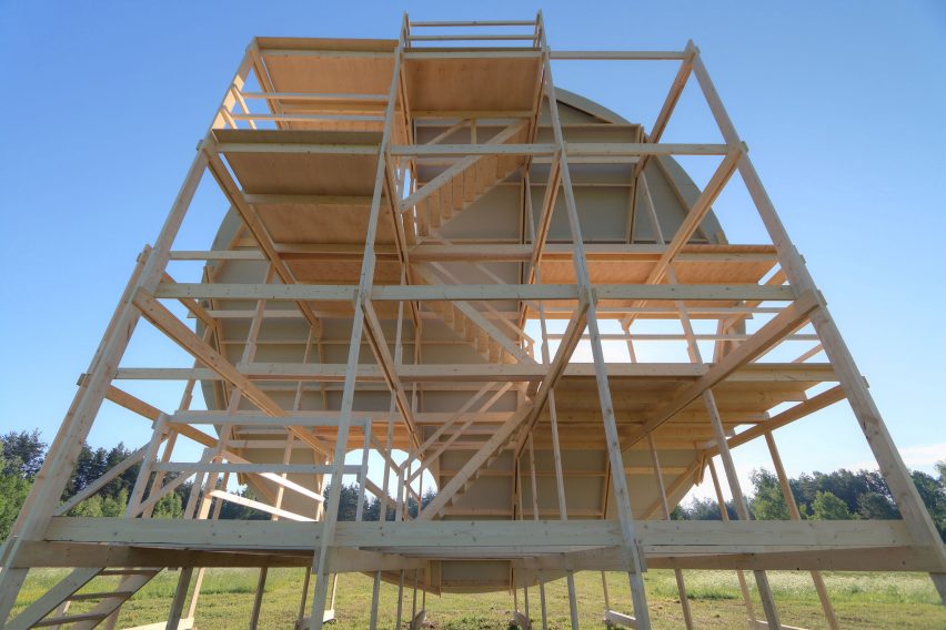 Didzis Jaunzems Architecture builds earthworm-inspired pavilion in Latvia